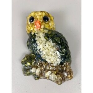 Vintage Tennessee‎ Shell Co Genuine Mother of Pearl Vomit Owl Wall Plaque